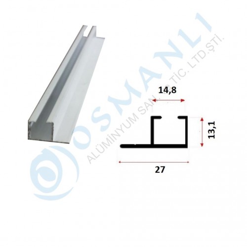 Alüminyum Tekli Korniş 27mm Alüminyum Tekli Korniş 27mm