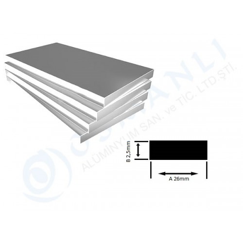 Alüminyum Lama 26mm X 2,5mm Alüminyum Lama 26mm X 2,5mm